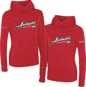 Ladies AEI Twill Front Performance Hood With Name and Course/Program
